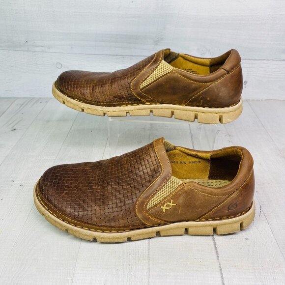 Born Hand Crafted Footwear SAWYER Brown Leather Comfort Shoes Size 8.5 M EU 41 - Picture 3 of 16